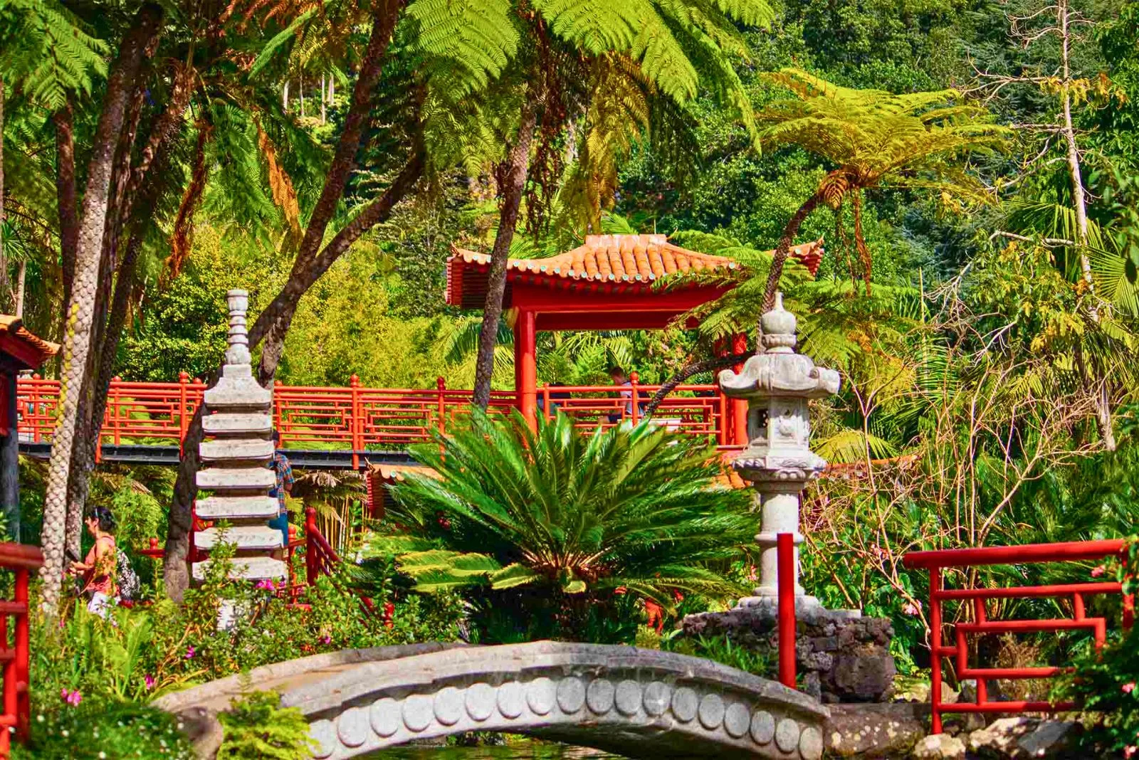 Monte Palace Tropical Garden Madeira oriental inspired design exotic plants koi ponds azulejo tiles serene pathways botanical spot